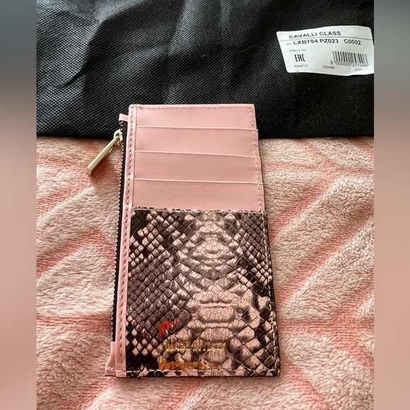 Cavalli Class Small Wallet Card Holder Organizer Pink - Picture 7 of 11